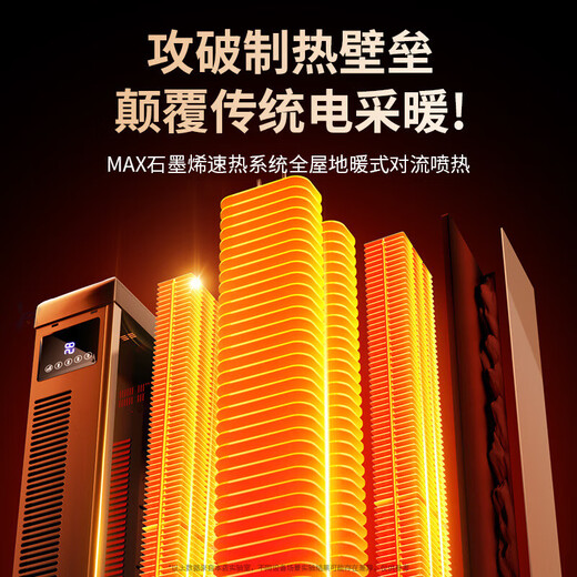 Xiaomi Guoba baseboard heater large area household heater graphene electricity-saving heater for large area heating in winter bedroom flagship model baseboard-voice model with flame remote control model