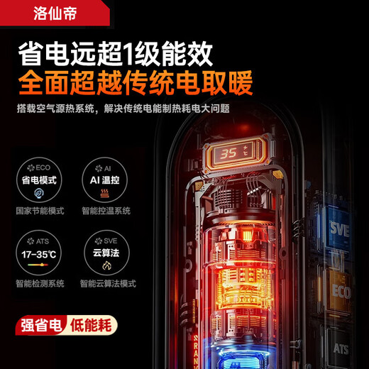 Luoxiandi whole house instant heating, super first-class energy efficiency graphene heater electric heater 50 square meters household large area electric heater gas small sun silent bedroom baby bathroom top humidification model super first-class energy saving huge electricity saving whole house fast heating