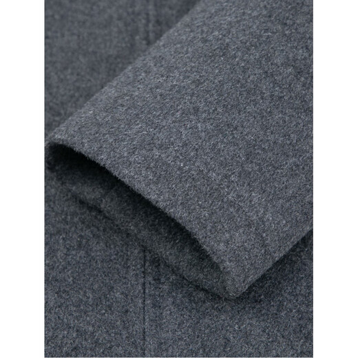 MONTAGUT French Montagut Cashmere Jacket Men's Middle-aged Business Casual Solid Color Wool Wool Short Autumn and Winter Dad Jacket Gray S 165/84A