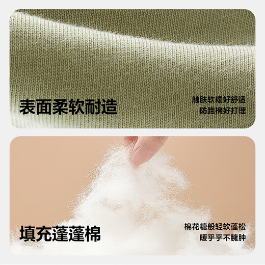 迷你巴拉（minibala）男女童长袖棉服套装儿童长裤可爱外套2025冬新品 军绿40627 80