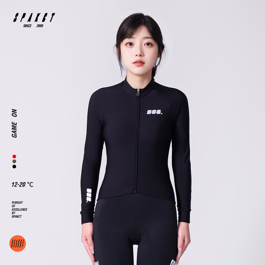 Spakct new cycling clothing road mountain bike men's and women's sports autumn and winter windproof warm tops GAME ON-Red XL