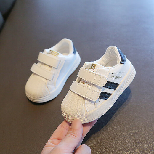 Terranis Yangma recommends baby spring and autumn shoes 0-1-3 years old infants and young children soft-soled toddler white shoes for girls with small plates off-white 17_inner length 12.5cm