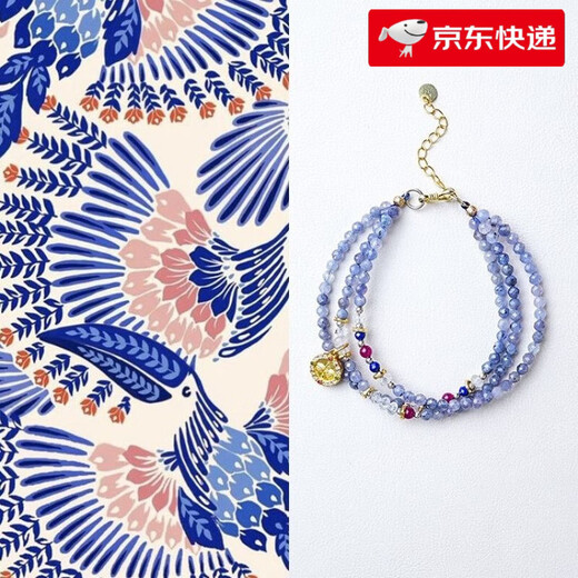 Fat Donglai's same tanzanite bracelet, new Chinese style faceted round beads, multi-layered middle-aged niche millet beads bracelet, color adjustable women's bracelet