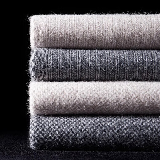 KING DEER Pure Cashmere Men's Thickened High-Waist Warm Pants Women's Slim-fitting Autumn and Winter Underwear Wool Bottoming Cashmere Pants Men-Sesame Style-Dark Gray XL