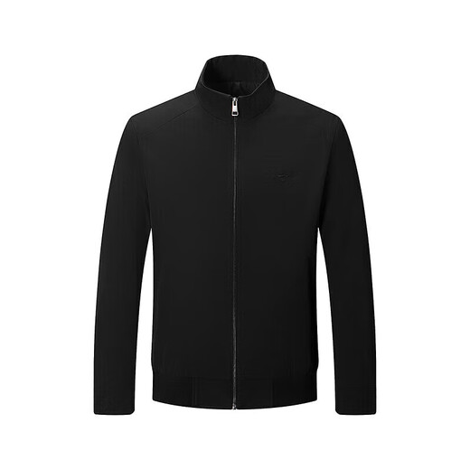 Septwolves Jacket Men's Spring and Autumn Stand Collar Wolf Logo Embroidery Business Casual Stretch Easy Care Soft Comfortable Men's Clothing