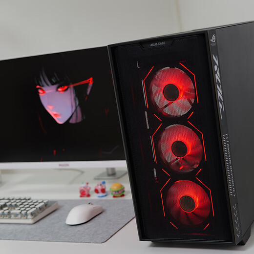 ASUS Chasing Shadow RTX5080/5070Ti/5070 graphics card AMD Ryzen 7 9800X3D thousand frames e-sports game console assembly computer DIY desktop complete machine cooling air duct chassis R7 9800X3D + ASUS RTX5070 configuration two