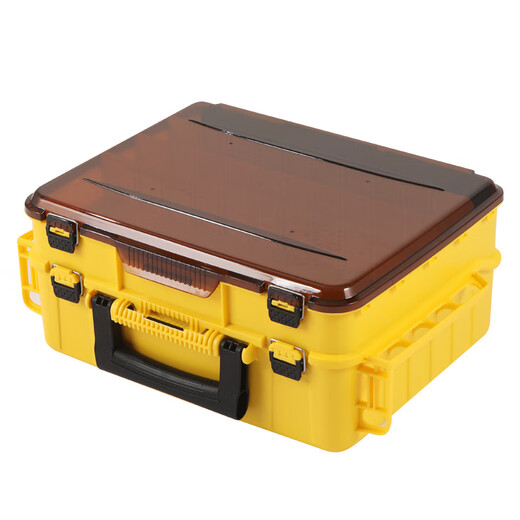 Aiboduo double-layer portable lure tool box double-layer fishing gear storage box fishing gear bait fishing reel storage box fishing accessories box double-layer portable lure tool box red