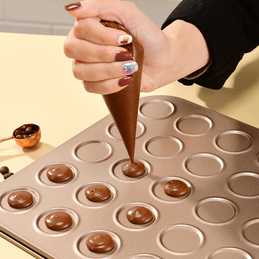 Cocoa crisp mold cookie baking pan to make chocolate macarons non-stick small crispy grinding oven for home use 35 even round macaron baking pan single product