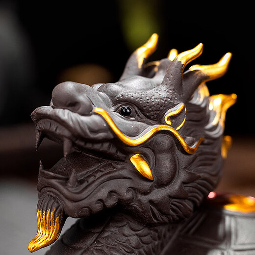 Ceramic Dragon Turtle Ornaments Dragon Turtle Office Porch Desktop Ornaments Chinese Home Decorations 2025 Purple Sand Large Dragon Turtle