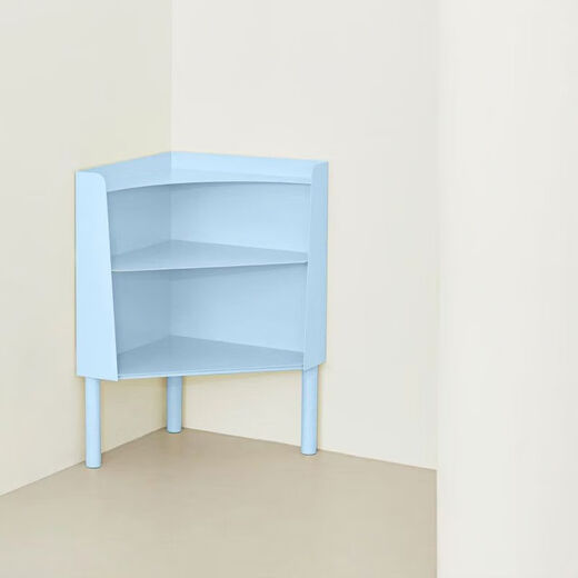 Zuoke Zuojia 2025 latest ins minimalist color corner bookshelf floor-standing corner bookcase living room study shelf corner vibrant yellow