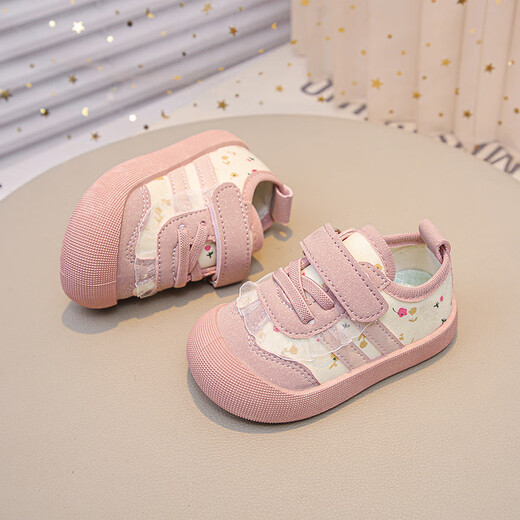 Terranis Yangma recommends lace 2025 new autumn style for infants and young children spring breathable 1 year old 2 girls 3 soft bottom non-slip 5 school beige 18 _inner length 12cm