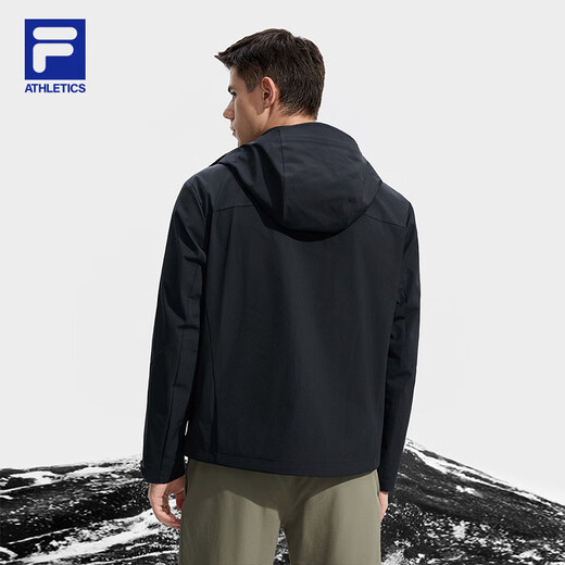 FILA official breathing shell woven jacket two-piece men's tops 2025 winter sports outdoor jacket