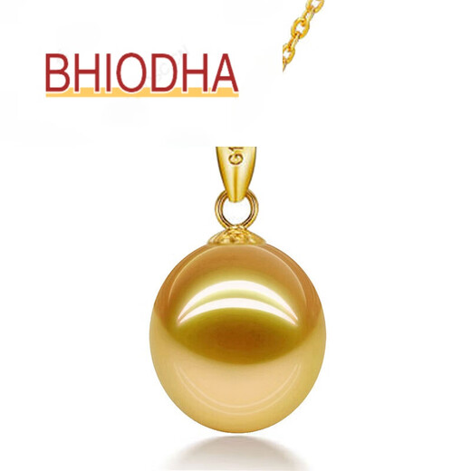 Bhiodha Nanzhu family drop-shaped Nanyang gold bead pendant gold classic simple style for girlfriend 100-110mm