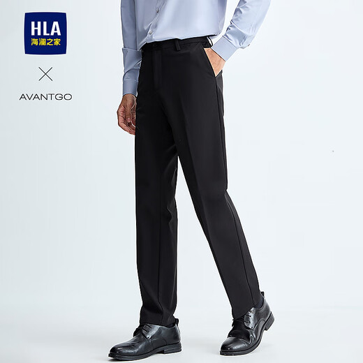 Hai Lan House (HLA) men's 25 new style light business classic series solid color fitted trousers men's autumn black 38 40 185/100A recommended 191~208Jin Jin equals 0.5 kg