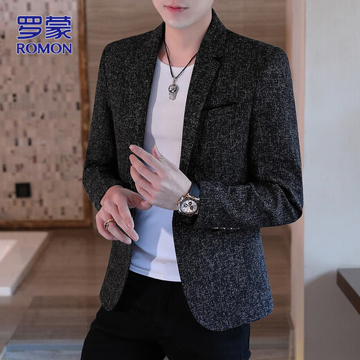 ROMON suit men's small suit jacket men's autumn and winter casual business formal wear young and middle-aged dad's single suit dress