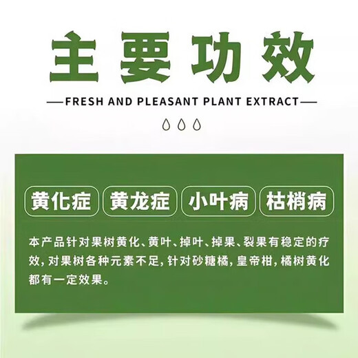 黄龙病果树专用药治柑橘脐橙黄龙病黄化病黄叶卷叶专用药营养液 3袋【买二送一】果树专用