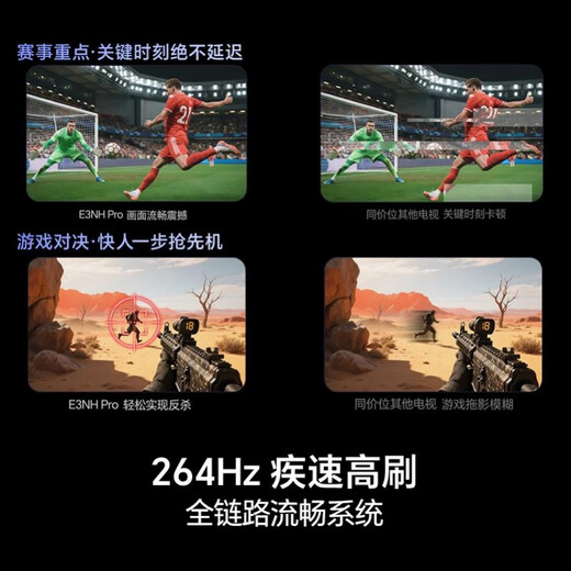 Hisense TV 75E3NH Pro 75-inch 264Hz high refresh rate, high color gamut, 2.2 bass, smart Wi-Fi6, large memory, 20% national subsidy for flat-panel TV