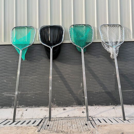 Stainless steel integrated double-tube hexagonal double-frame fishing net, super-hard fishing net, fishing gear, thickened mesh with random color, total length 1.6 meters