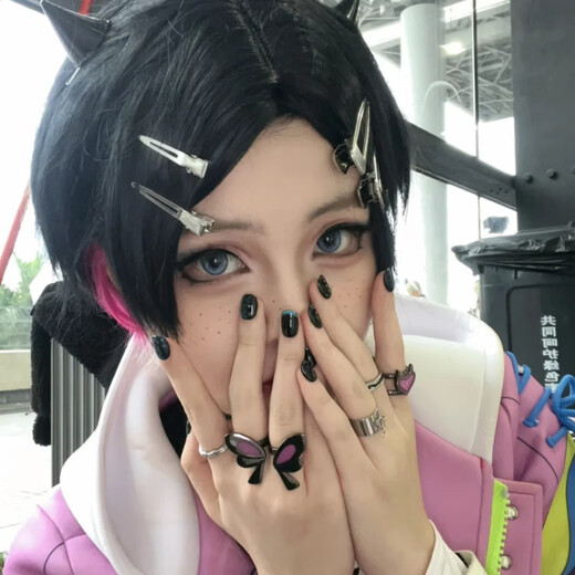 Fearless Contract Dusk Butterfly Ring Female Two-Dimensional High-Value COS Animation Game Peripheral Design Female Girls Set Ring (Set of 3)