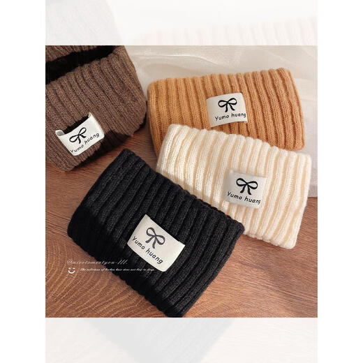 Qiya Love Confinement Hat Autumn Confinement Hairband Women's Maternity Hat Sleeping Wearable Winter Large Head Circumference Windproof Maternity Hat Knitted Scarf White