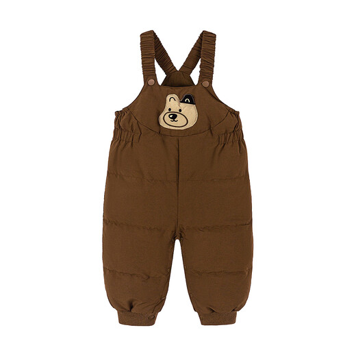 Mini Bala three-proof down pants, new autumn and winter pants for boys and girls, warm down overalls, coffee 50830-230425108212 90