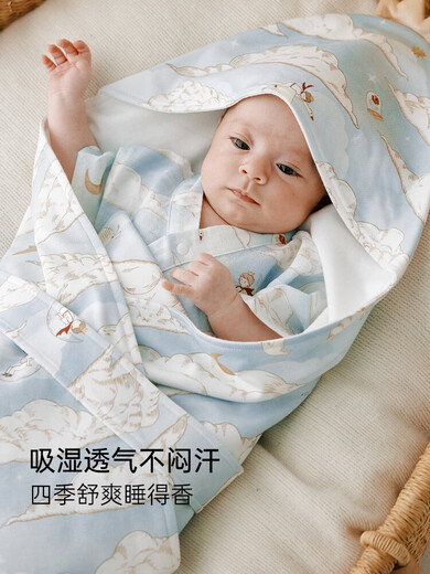 Oak Family Newborn Baby Quilt, French Bean Velvet Soothing Blanket, Anti-jumping Removable Quilt Core, Little Prince (Bean Velvet Removable Quilt Core) 90x90cm