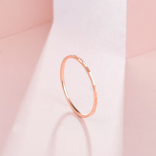 Saturday Fortune 18K gold ring for women, simple colored gold plain ring birthday gift KI015177 No. 13