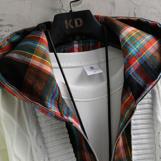 Pierre Cardin fake two-piece cardigan sweater for men spring and autumn 2025 new trendy brand hooded autumn and winter sweater thickened jacket 8997 black XL (about 120~135Jin Jin equals 0.5kg can be worn)