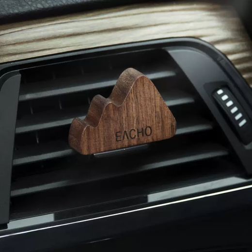 Yusenyi Car Diffuser Aromatherapy Perfume Car Interior Decoration Air Conditioning Vent Decorative Ornaments Hill Walnut Expansion Fragrance Wood (Ancient Mountains) A hill will give you 5ml of blue wind chime essential oil