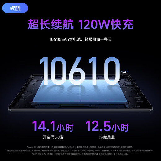 Xiaomi (MI) Xiaomi Mi Pad 7s pro subvention nationale 15% 12,5 pouces 3,2K protection oculaire ultra-claire écran à rafraîchissement élevé XiaomiPad7spro Xiaomi tablette ordinateur ultra-longue durée de vie de la batterie noir 8G + 256G