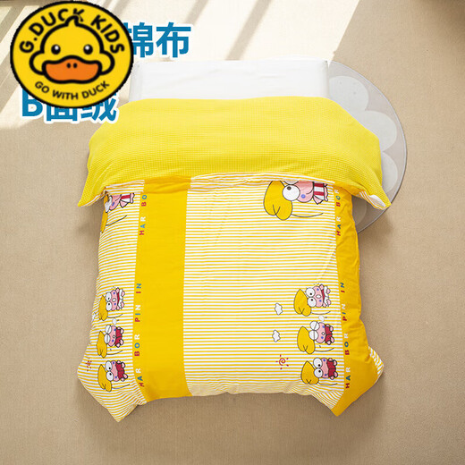 G.DUCKKIDS children's A side plush B side pure cotton quilt cover single piece baby bag quilt cover kindergarten mattress cover mattress cover student custom-made frog prince a side pure cotton + b side velvet 120x150 cm - quilt cover