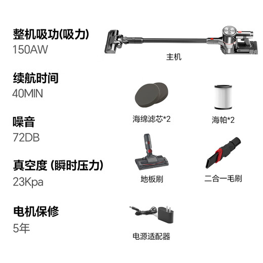 Puppy vacuum cleaner household large suction suction and mopping all-in-one wireless handheld green light dust display dry moisture mop vacuum mopping machine pet cat hair dog hair carpet cleaning S006