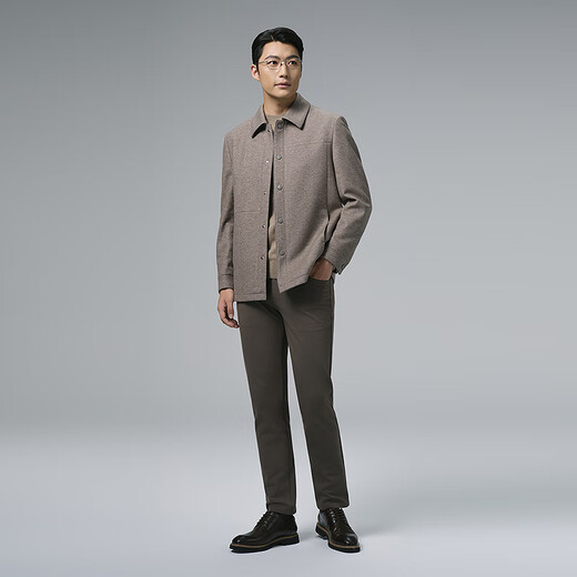 Lilang woolen coat men's lapel winter 2025 new sheep wool coat business men's mid-length woolen coat