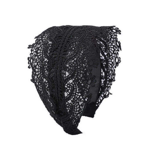 Korean style wide-brimmed headband to cover white hair, fashionable and temperament hairband for broken hair, non-slip hairband, headband, versatile for women going out, small chrysanthemum black