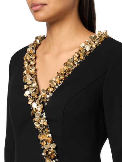 Trina Turk Women's Embellished Suit Dress, Black Black 12