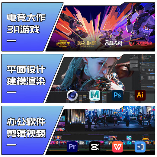 CZZ computer assembly host RTX3060 game modeling design e-sports game live broadcast home office black myth chicken multi-core self-configuration diy complete desktop package one 8 core/16/256/efficient office single host