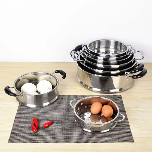 Yusenyi notch American mouth 304 food grade stainless steel steamer drawer steamer wok electric pot steamer steamer inner diameter 16cm American mouth (304) steel handle 16cm
