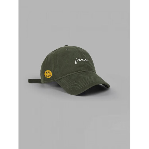 DREW HOUSEDrewHouse Smiling Face Cap for Men, Japanese and Korean Letters, Fashionable Retro Baseball Cap for Women, Apricot