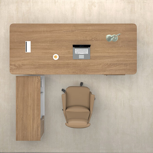 Shanwei simple modern single boss desk office desk and chair combination manager supervisor table 1.8 meters executive desk + side cabinet