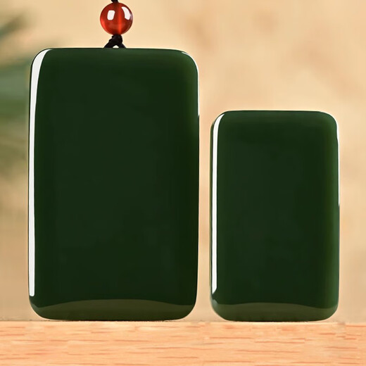 Dong Mi Xinjiang Hotan Jade Pagoda Qingwu Shi Brand Pendant Fine Material Ping An Jade Brand Necklace Men's Jade Pendant Natural Jade Jade Pendant Small Style - About 50*30*9mm