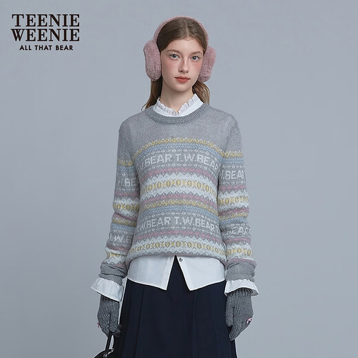 Teenie Weenie Bear Women's Sweater 25 Winter New Mohair Warm and Comfortable Jacquard Pullover