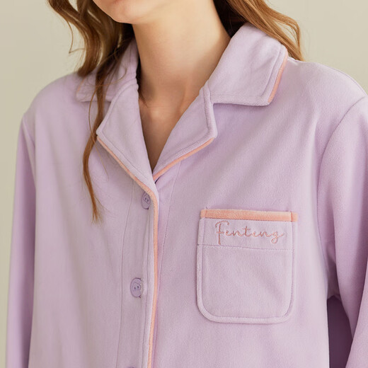 Fenten Island Velvet Couple Pajamas Autumn and Winter New Warm Women's Suit Antistatic Thickened Coral Velvet Home Clothing for Men