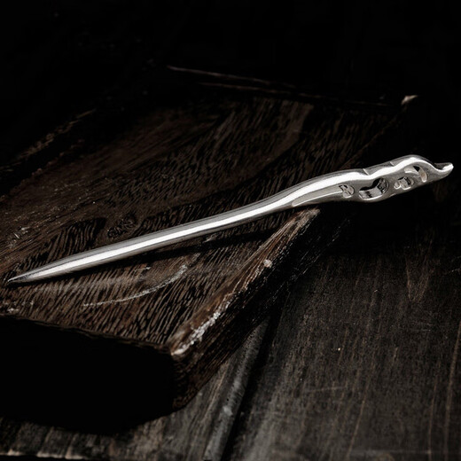 Handmade S999 Moon-Wang Sansheng Sanshi Ancient Style Hairpin Solid Coiled Silver Hairpin Mid-Autumn Festival Birthday Gift About 56g