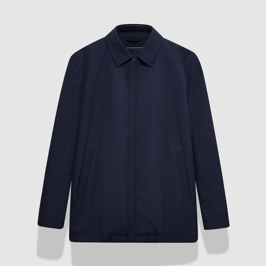 JOEONE Shopping mall same style fur goose down lining rabbit fur lining men's warm executive jacket slim fit + solar eclipse blue + FF1560812 L 175/96A(50)