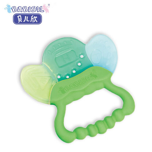 BABISIL baby teething stick, silicone chewing gum, grinding toy, 6 months old, three hardness teethers - green