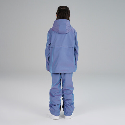 Xueyipai children's ski wear double-board snowboard pants for boys and girls windproof and waterproof mid-to-large roland purple-B one size fits all 110