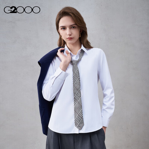 G2000 cotton comfortable/same style in shopping malls women's 2025 autumn and winter women's business commuting long-sleeved shirt