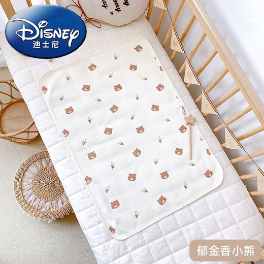 Disney (Disney) baby diaper pad, washable baby waterproof and washable menstrual pad, large size sheet, menstrual period care pad, Tulip Bear, infant category A, 50x70cm