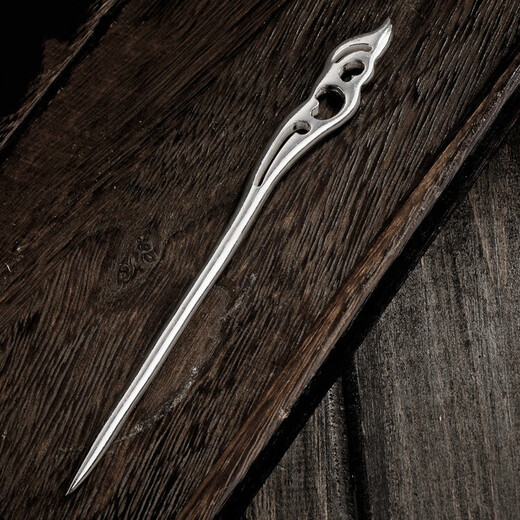 Handmade S999 Moon-Wang Sansheng Sanshi Ancient Style Hairpin Solid Coiled Silver Hairpin Mid-Autumn Festival Birthday Gift About 56g