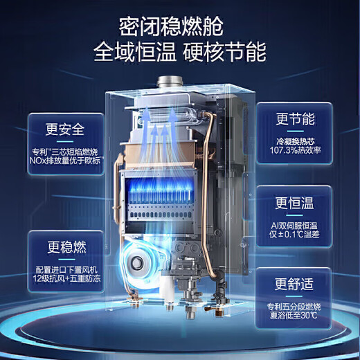 Vanward Sleep Wash F9D MAX National Subsidy 20% 16L Gas Water Heater Natural Gas Energy Efficiency Silent Dual Super Level Dual Cycle Temperature Control Pressurized Constant Temperature